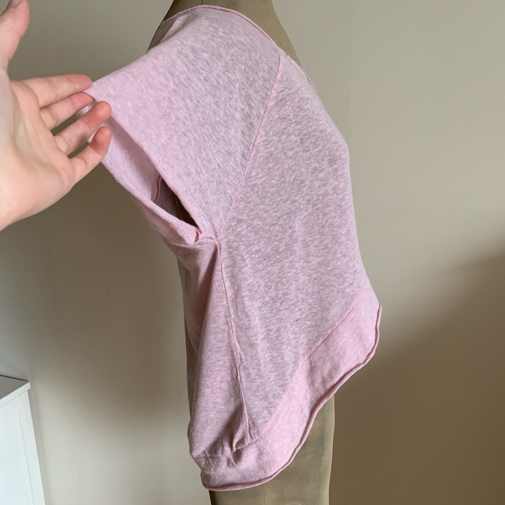 NWT Pink Heathered Crop Top - Picture 3 of 6